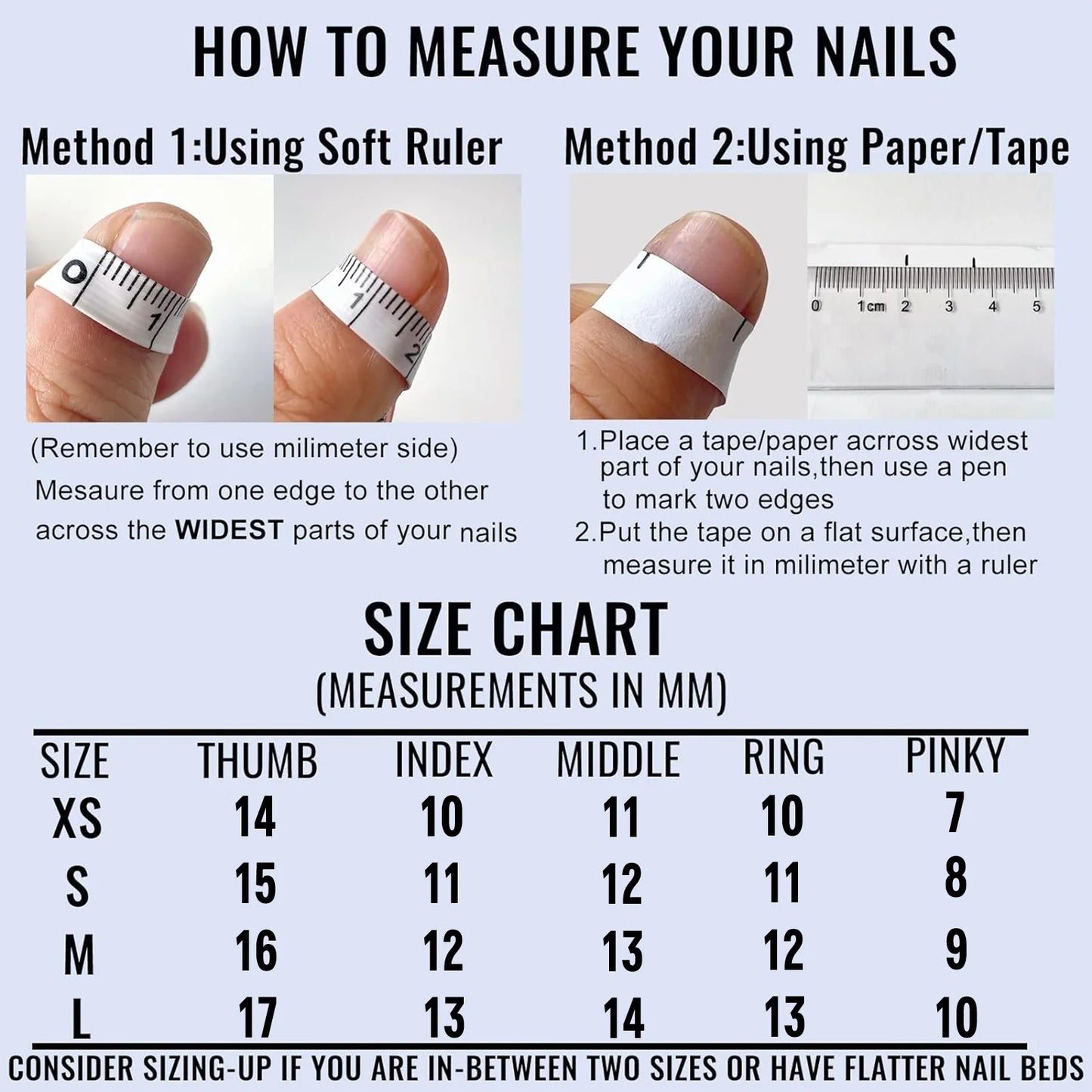 Handmade Press on Nails ( 10 pc Each )