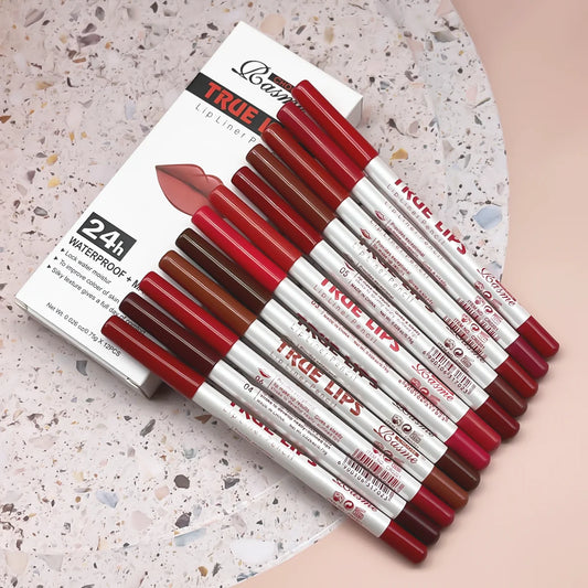 12pcs Lip Liner Pen Waterproof