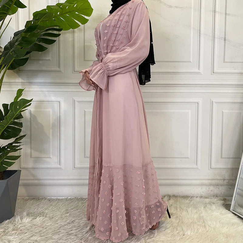 Turkey Muslim Dresses Kimono Islamic Chiffon Abaya