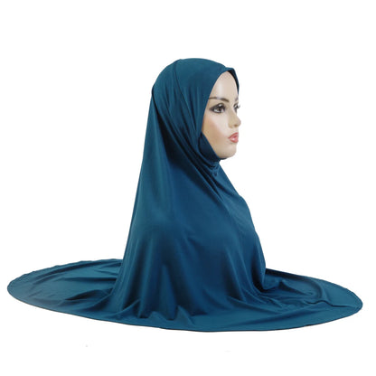 Plain XL size Muslim hijab extra size Amira pull on Islamic scarf