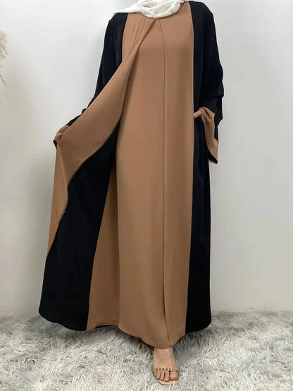 Muslim Abaya Dubai Luxury  Two Pieces Abayas For Women Kaftan