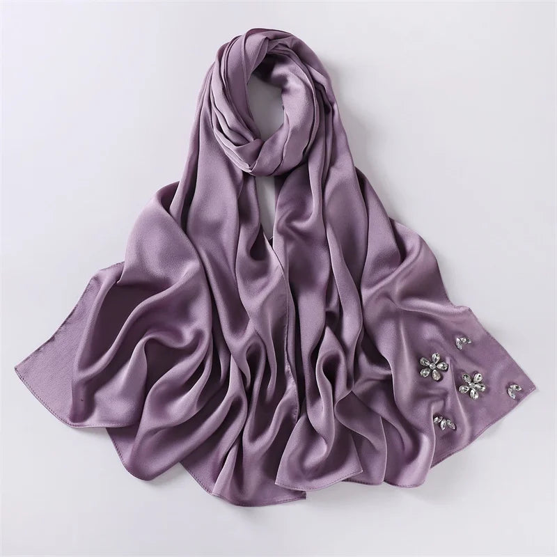 Stitch Diamond Floral Bubble Chiffon Hijab