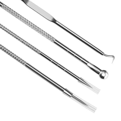 Acne Blackhead Pimple Remover Tool 4pcs/Set Double-ended Stainless Steel