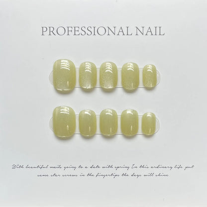 10pcs Handmade Press on Nails Short False Nails (#34)
