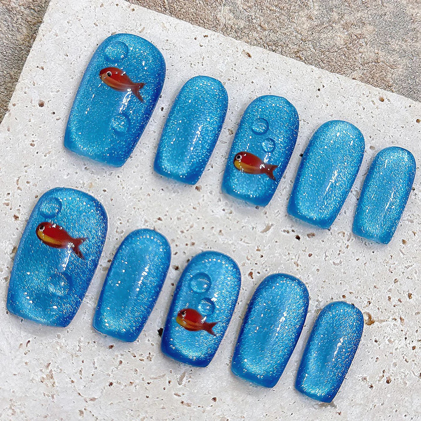 10pcs Handmade Press on Nails Short (#8)