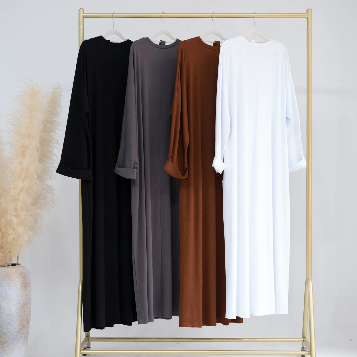 Winter Abaya for Women Casual Islamic Long Dress Loose Robe