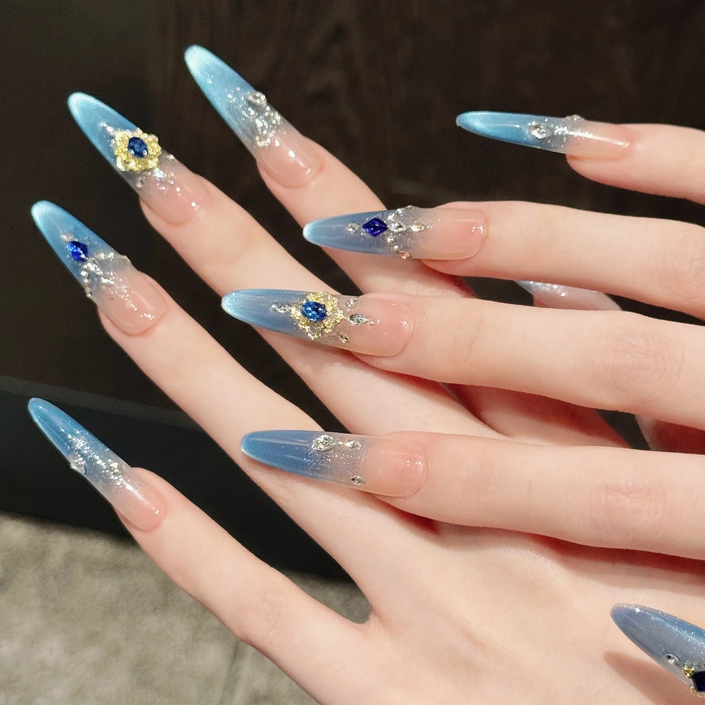 10PCS Handmade Press on Nails (#5)