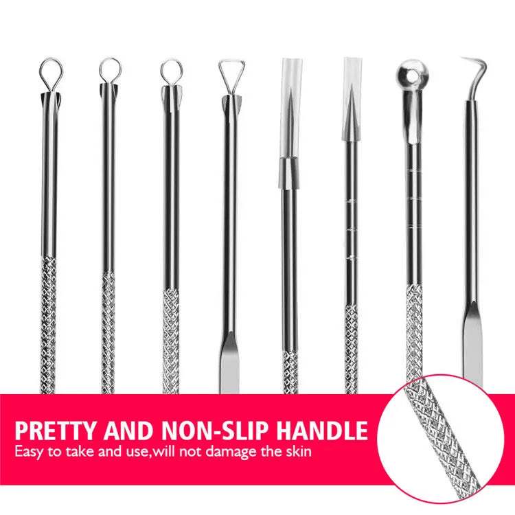 Acne Blackhead Pimple Remover Tool 4pcs/Set Double-ended Stainless Steel