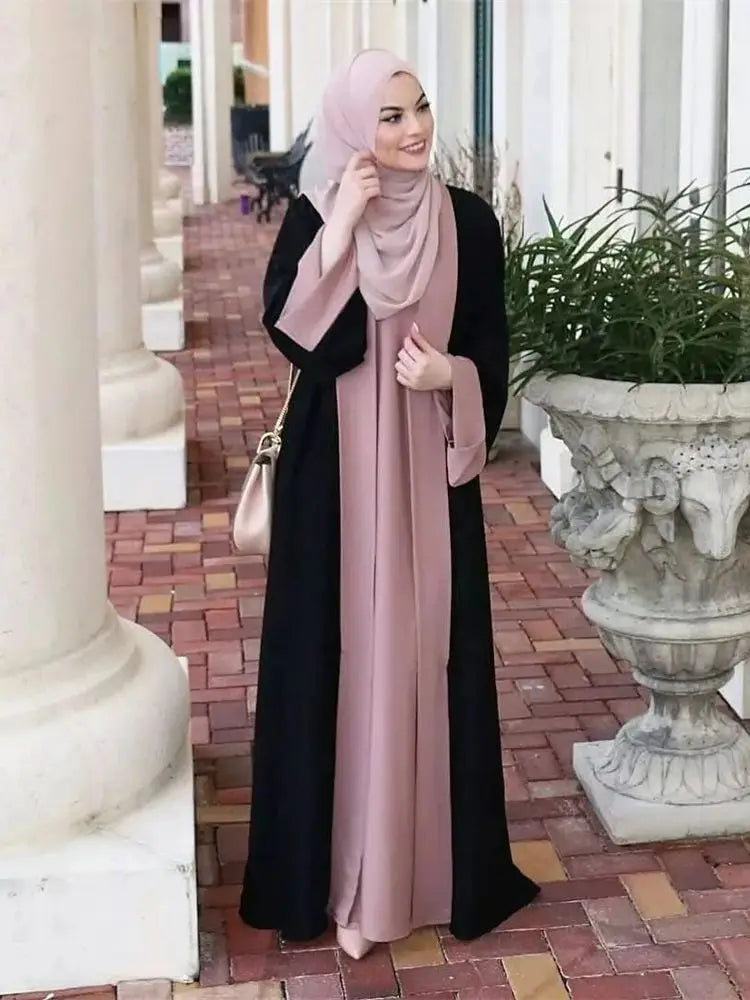 Muslim Abaya Dubai Luxury  Two Pieces Abayas For Women Kaftan