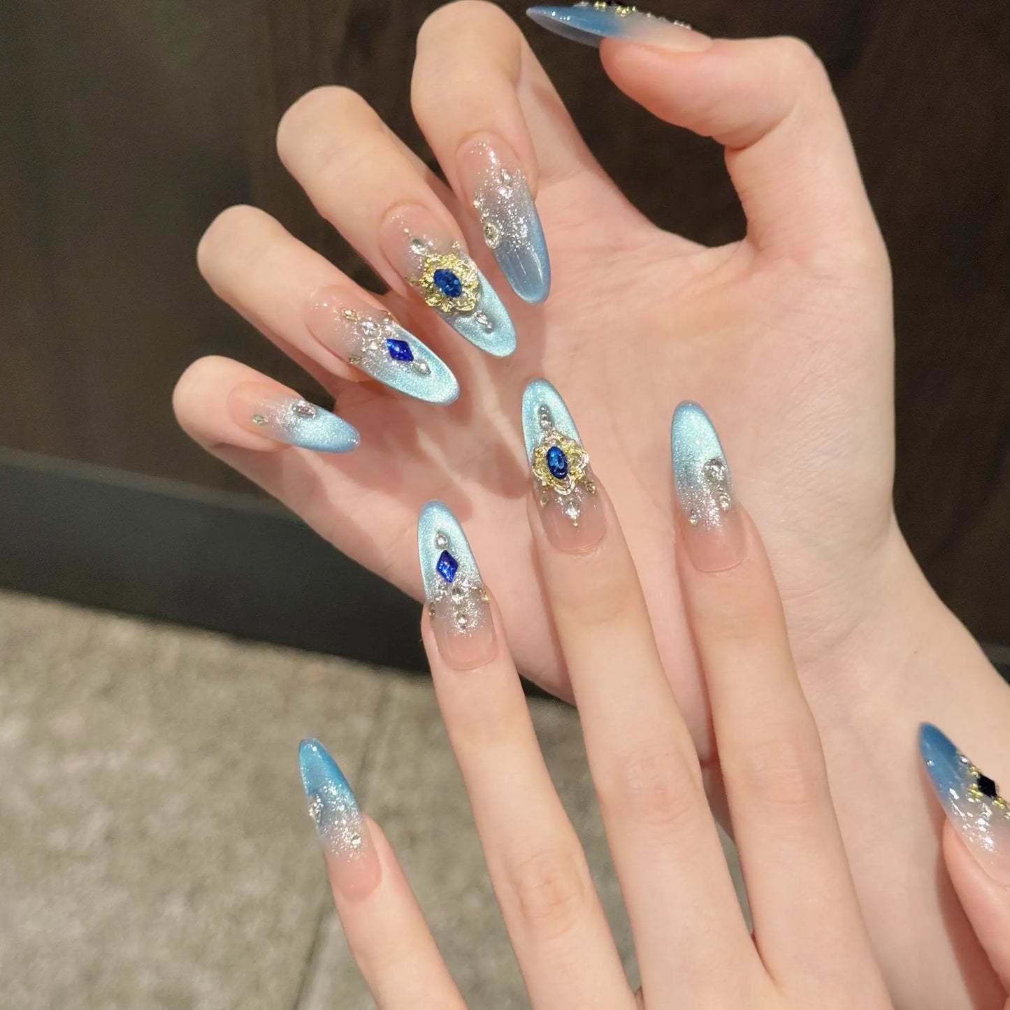 10PCS Handmade Press on Nails (#5)