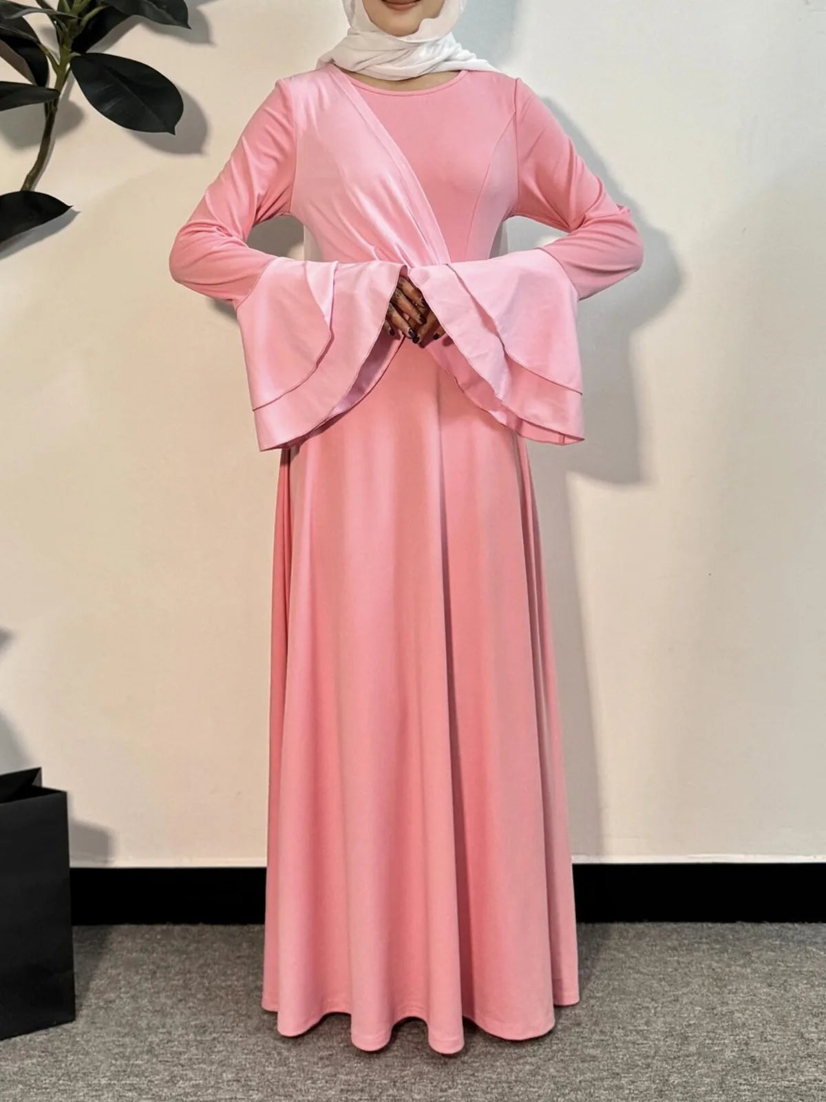 Muslim Dress Women Maxi Dresses Full Sleeve