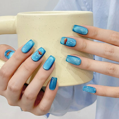 10pcs Handmade Press on Nails Short (#8)