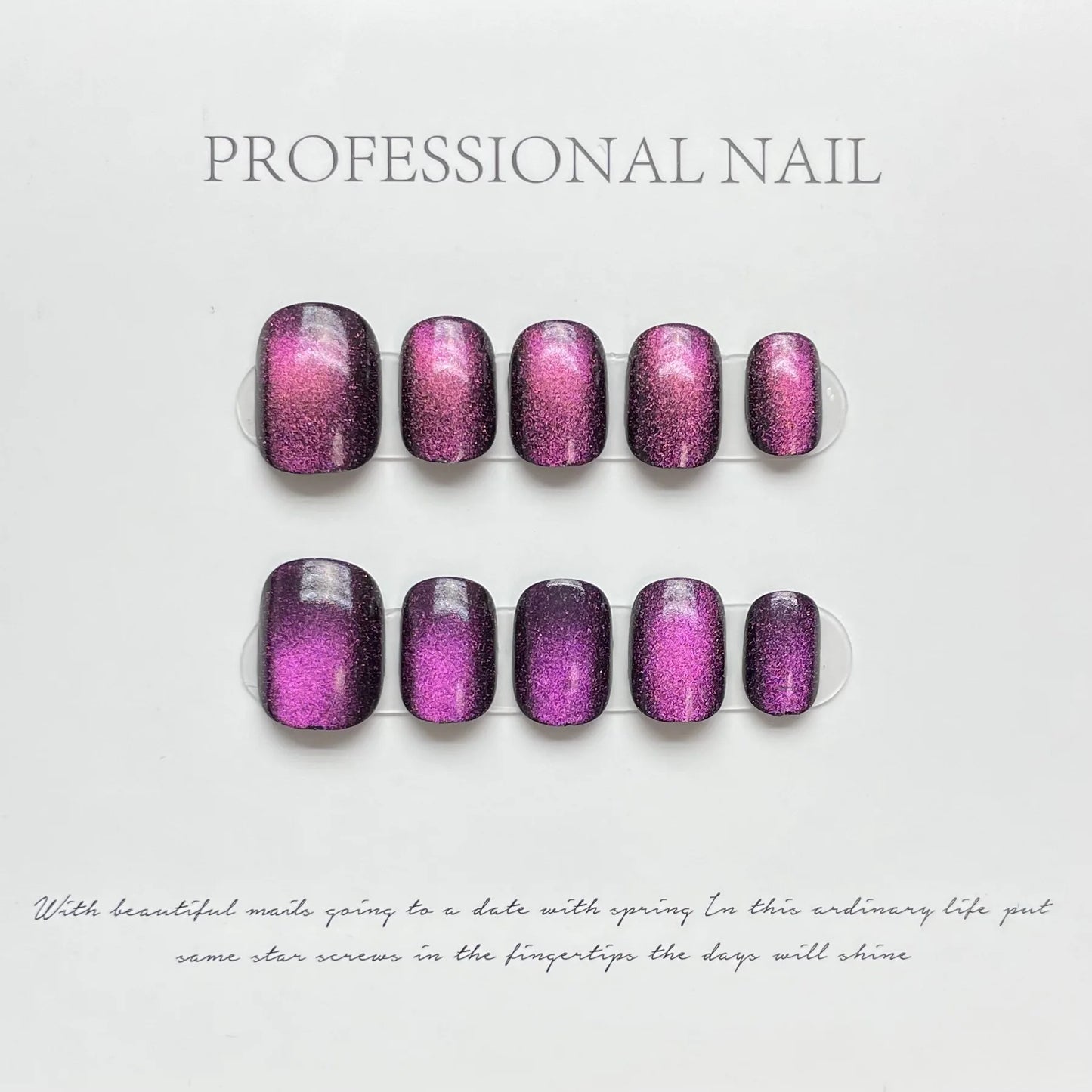 10pcs Handmade Press on Nails Short False Nails (#34)
