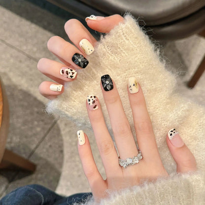 10 PC Handmade Press on Nails Short square False Nails (#2)