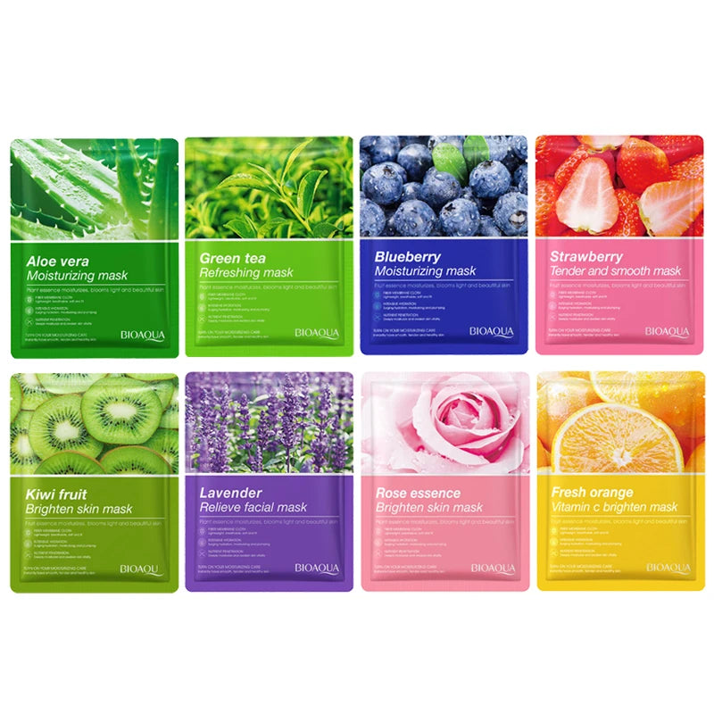 8pcs Natural Plant Korean Face Mask