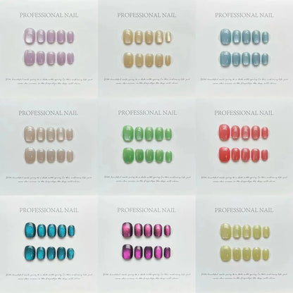 10pcs Handmade Press on Nails Short False Nails (#34)