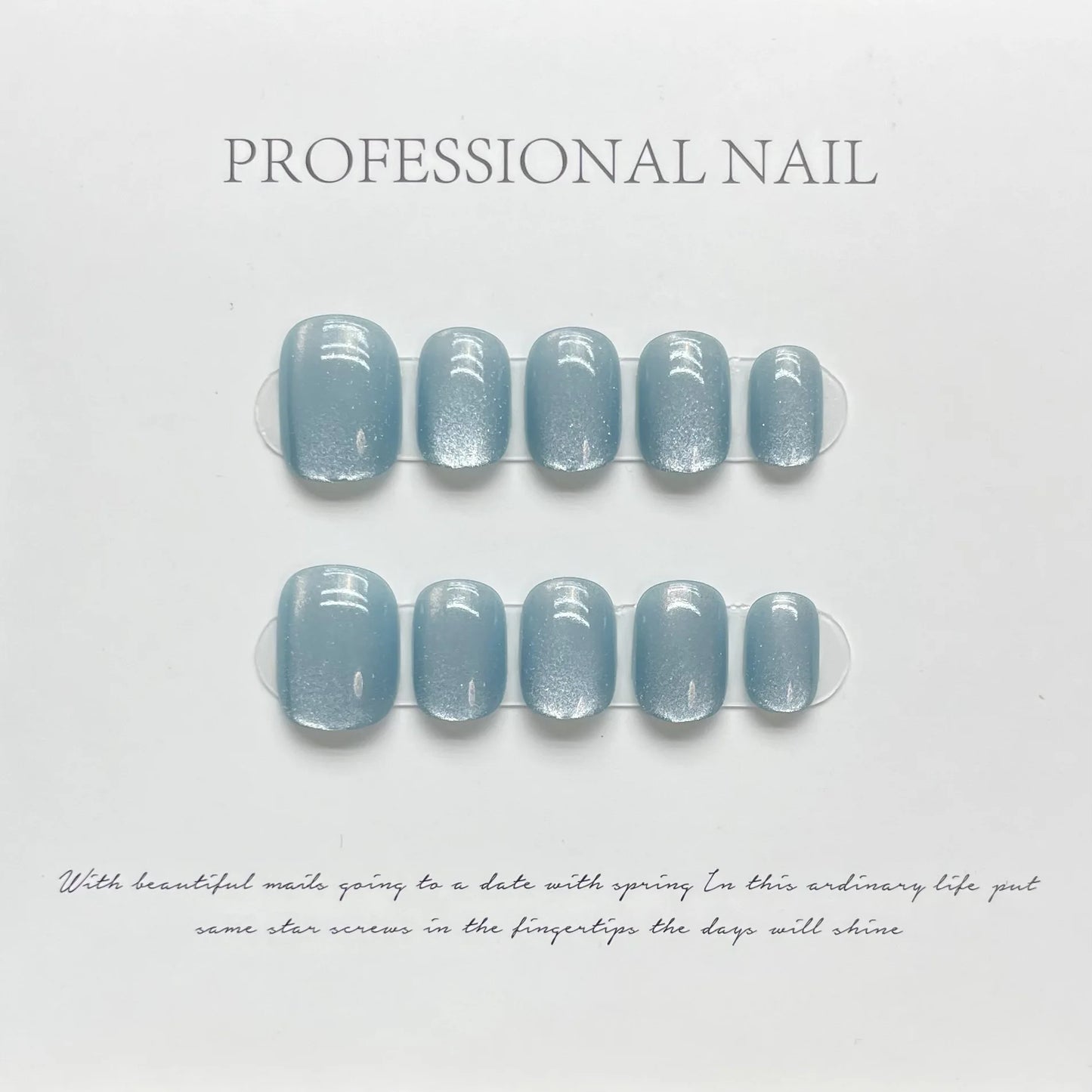 10pcs Handmade Press on Nails Short False Nails (#34)