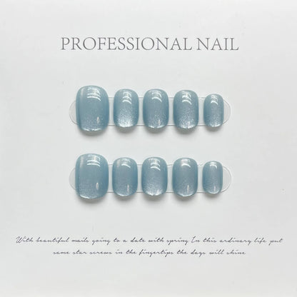 10pcs Handmade Press on Nails Short False Nails (#34)