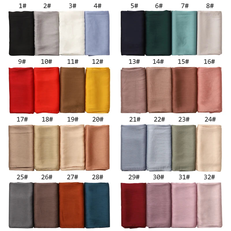 SILK CRINKLED SATIN SILK HIJABS