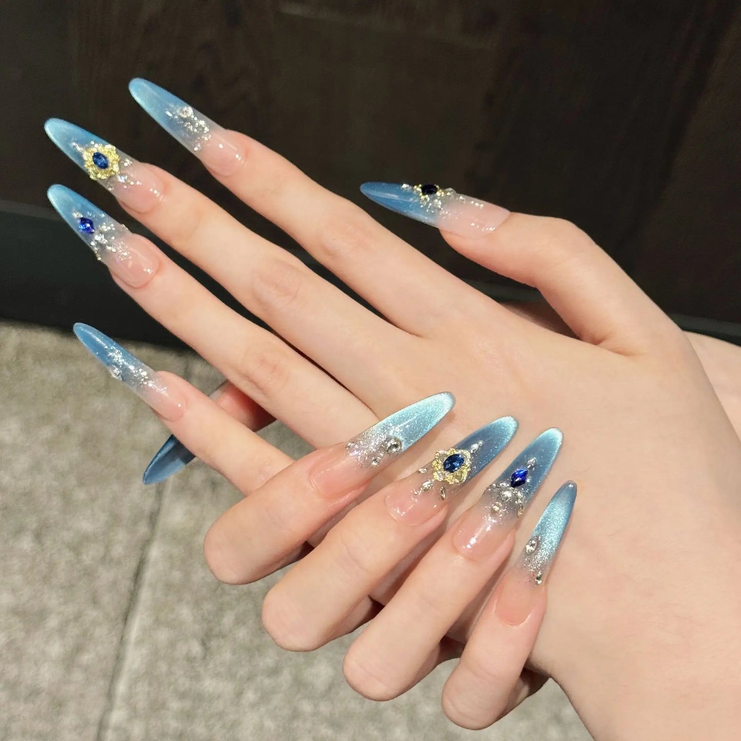 10PCS Handmade Press on Nails (#5)