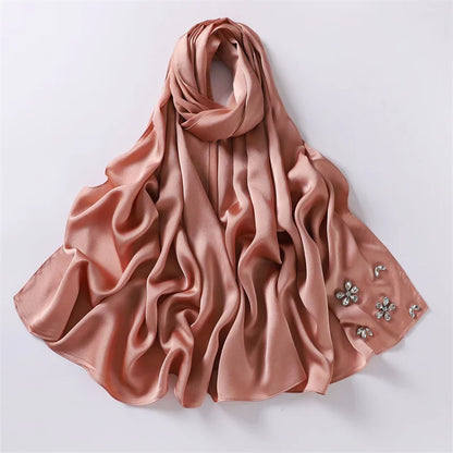 Stitch Diamond Floral Bubble Chiffon Hijab