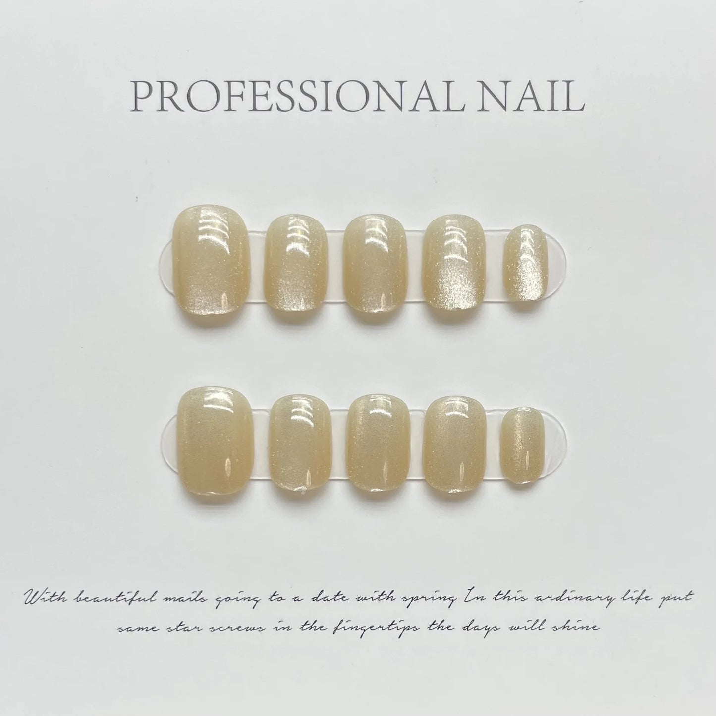 10pcs Handmade Press on Nails Short False Nails (#34)