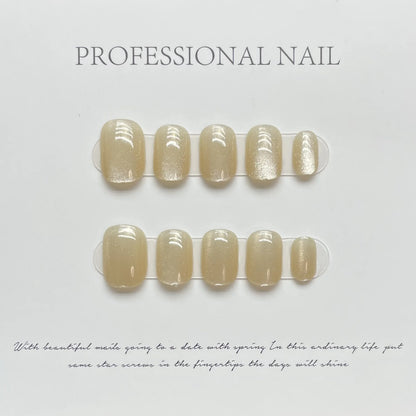 10pcs Handmade Press on Nails Short False Nails (#34)
