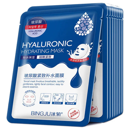 20pcs Hyaluronic Acid Collagen Face Mask