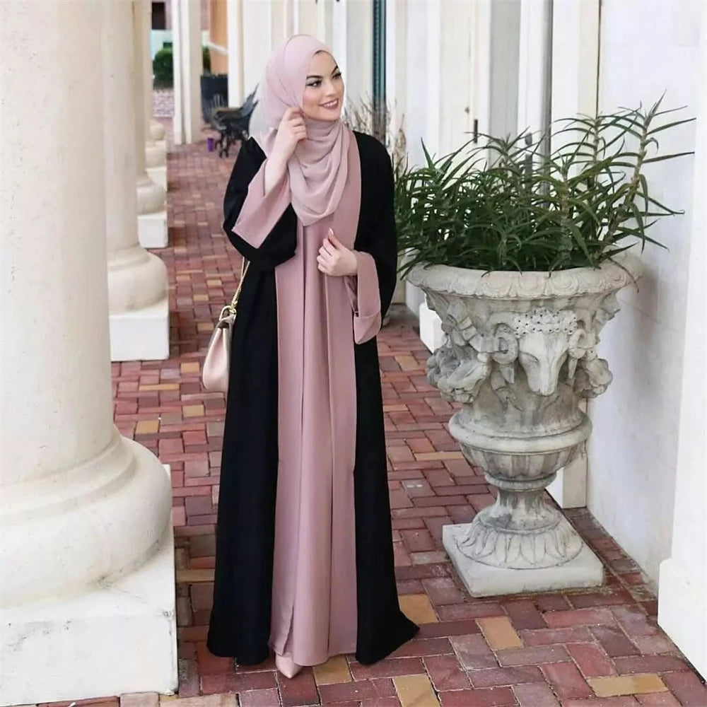 Muslim Abaya Dubai Luxury  Two Pieces Abayas For Women Kaftan