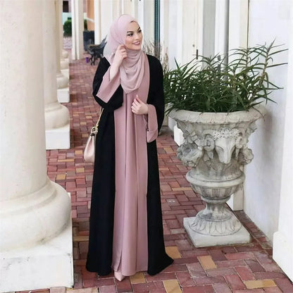 Muslim Abaya Dubai Luxury  Two Pieces Abayas For Women Kaftan