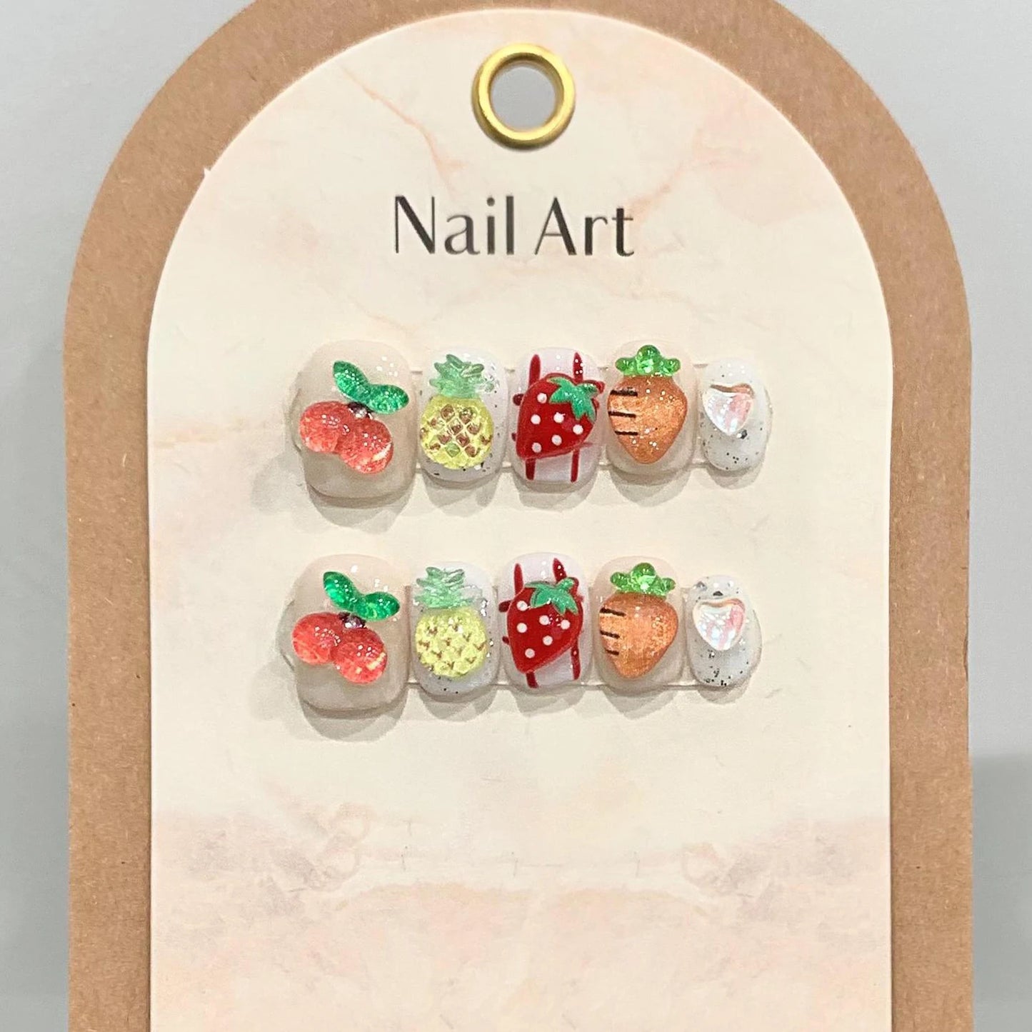 10 PC Handmade Press on Nails Summer Fruit (#12)