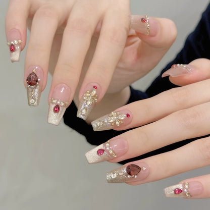 10pcs Handmade Press on Nails (#31)