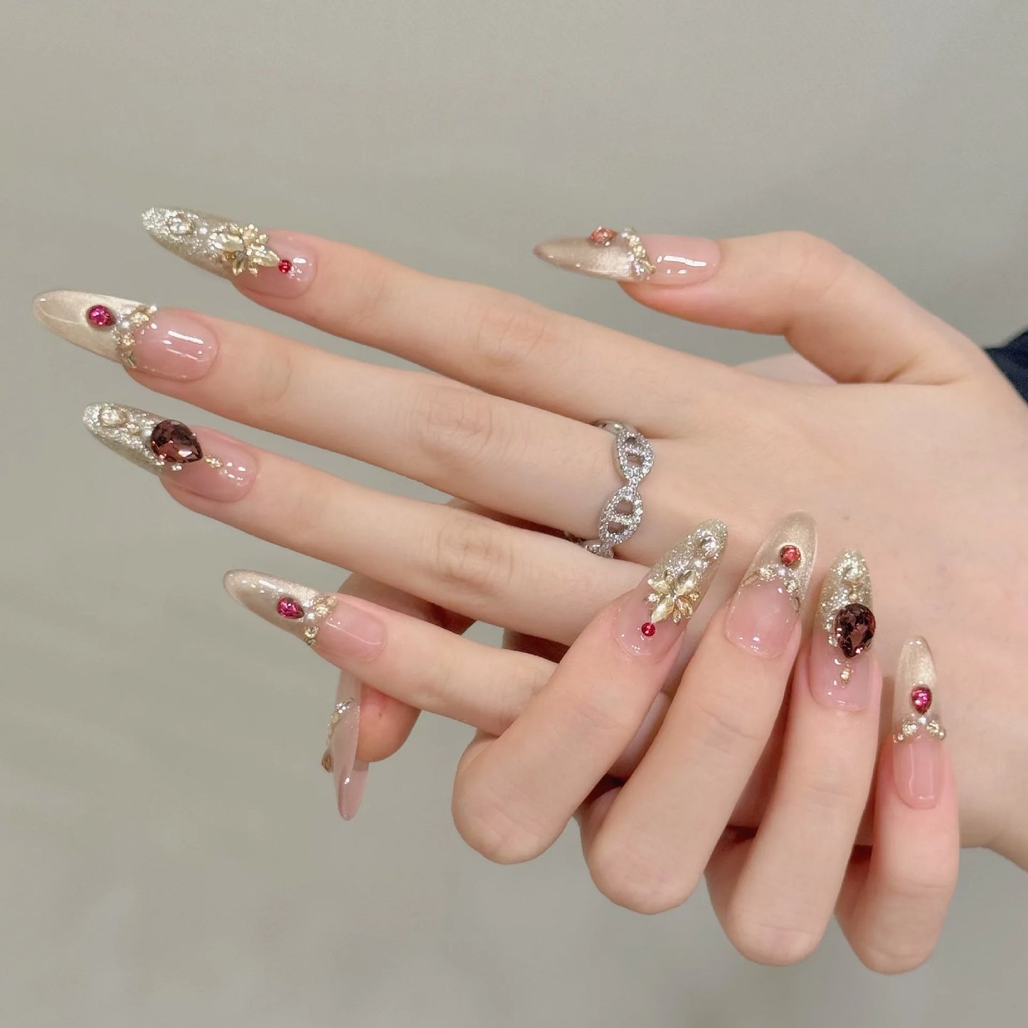 10pcs Handmade Press on Nails (#31)