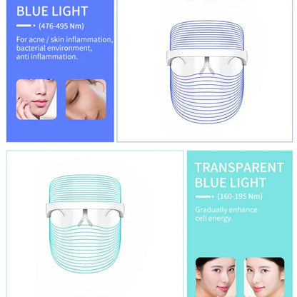 Rechargable Red Light Therapy Skin Care Led Mask Home Us 7 Colors LED Light Therapy  Facial Devices