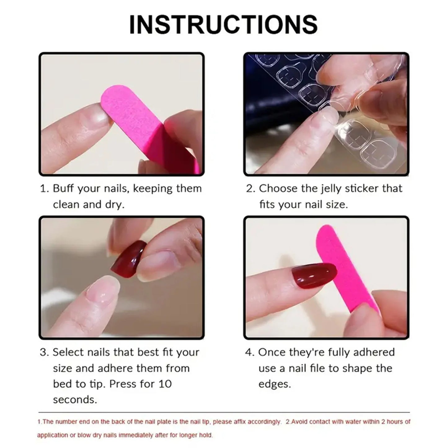 10 PC Handmade Press on Nails Short (#33)