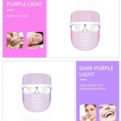 Rechargable Red Light Therapy Skin Care Led Mask Home Us 7 Colors LED Light Therapy  Facial Devices