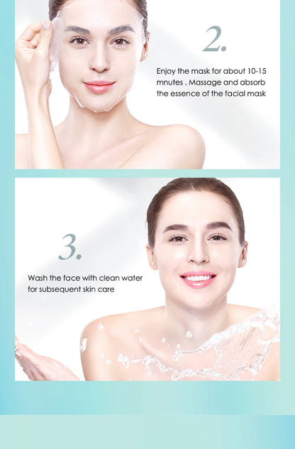 20pcs Hyaluronic Acid Collagen Face Mask