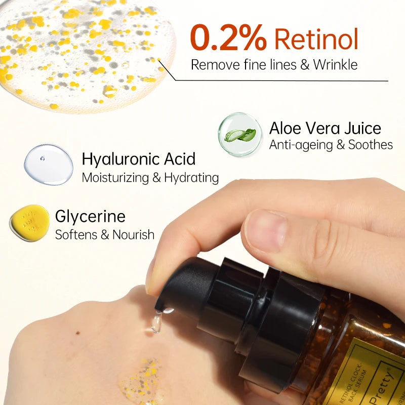 Retinol Wrinkle Face Serum Pore Shrink Lifting Anti Aging Facial Serum Skin Care