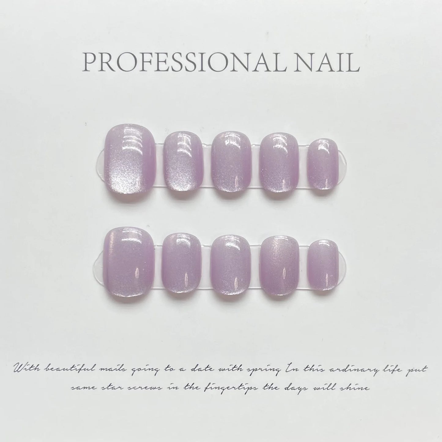 10pcs Handmade Press on Nails Short False Nails (#34)