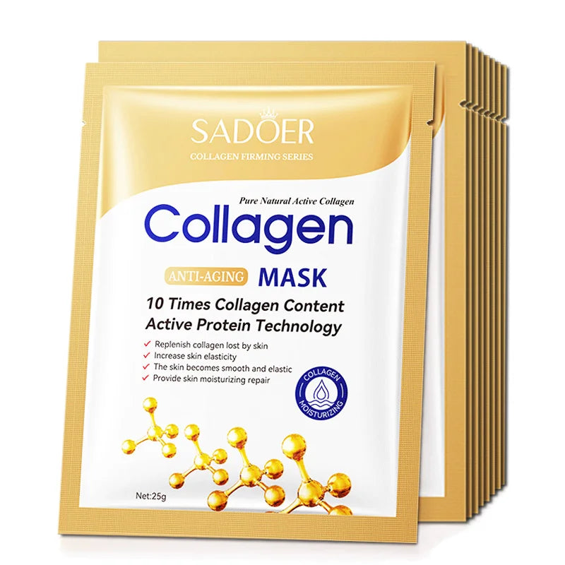 20pcs Hyaluronic Acid Collagen Face Mask