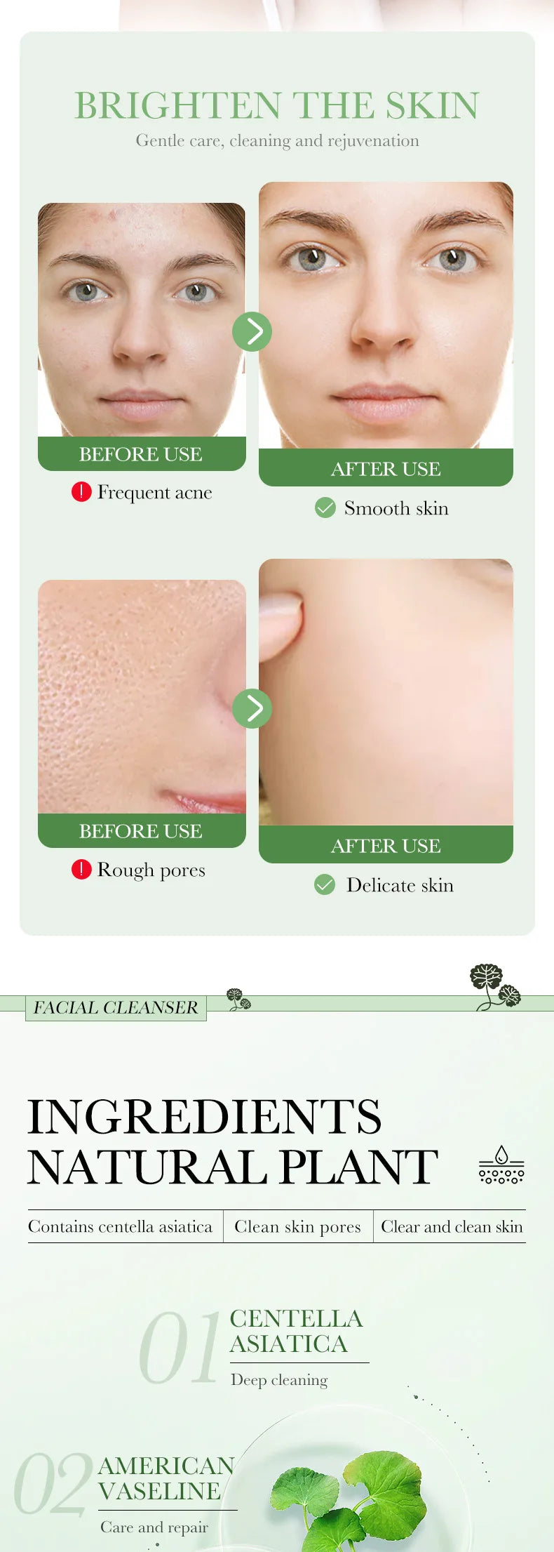 BIOAQUA Centella Asiatica Facial Cleanser