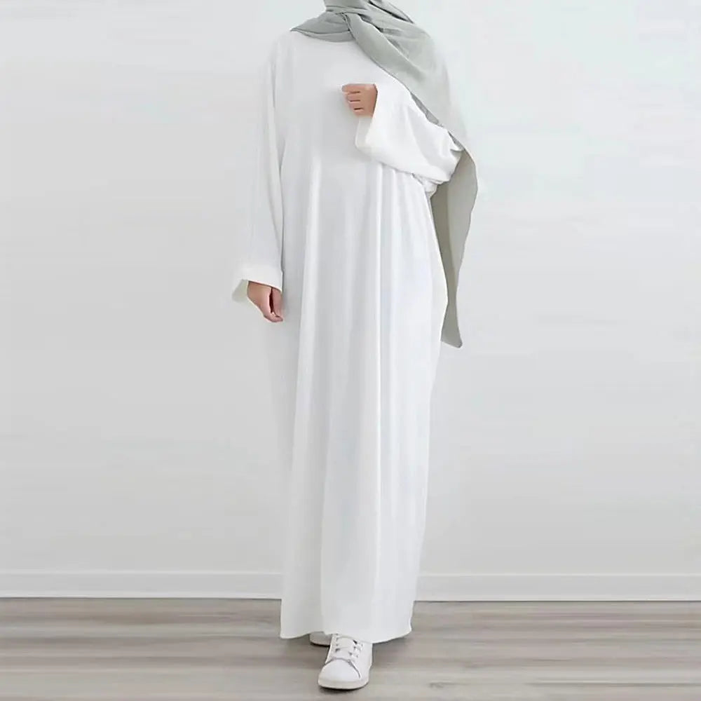 Winter Abaya for Women Casual Islamic Long Dress Loose Robe