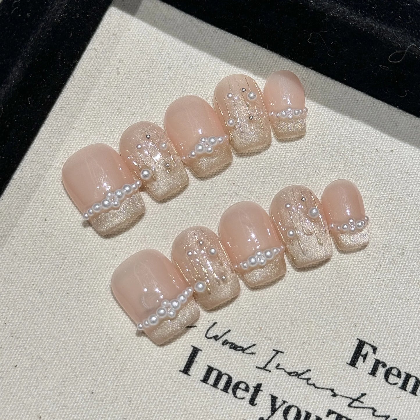 10 PC Handmade Press on Nails Short (#33)