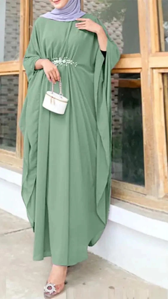 Abaya Women Long Sleeve Baggy Vertigos Long Robe