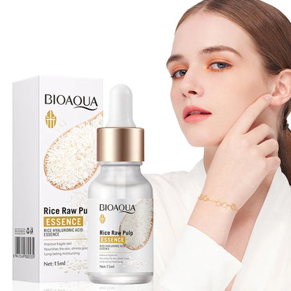 BIOAQUA Rice Raw Pulp Serum Hyaluronic Acid Face Essence 15ML