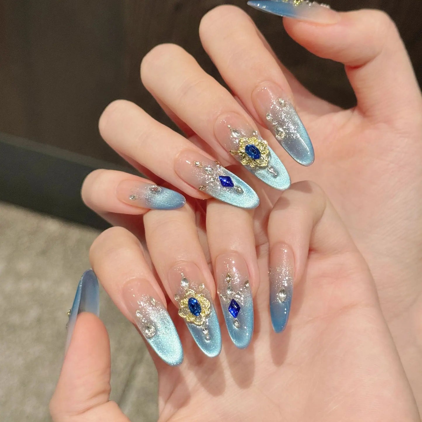 10PCS Handmade Press on Nails (#5)
