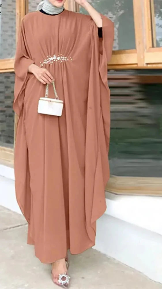 Abaya Women Long Sleeve Baggy Vertigos Long Robe