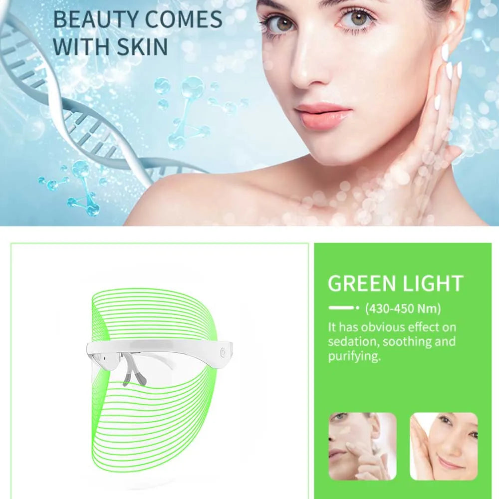 Rechargable Red Light Therapy Skin Care Led Mask Home Us 7 Colors LED Light Therapy  Facial Devices